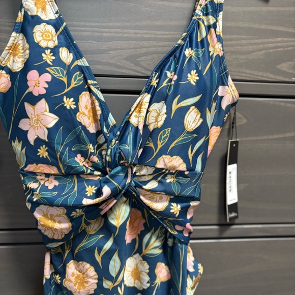 Nicole Miller Floral One-Piece Swimsuit - Picture 3 of 6